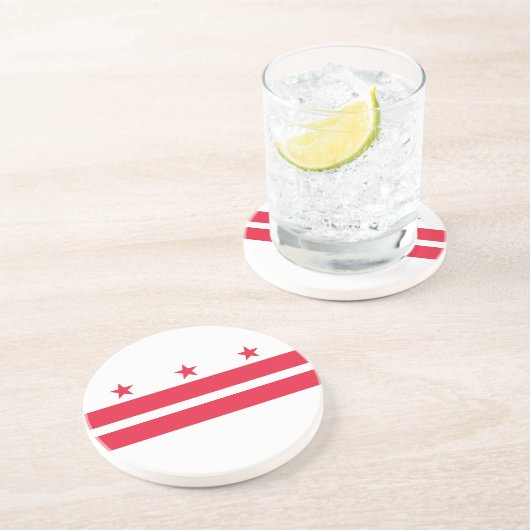 Staatsflagge der Washington DC Getränkeuntersetzer (Seite)