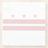 Staatsflagge der Washington DC Glasuntersetzer (Rückseite)