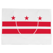 Staatsflagge der Washington DC Große Geschenktüte (Rückseite)