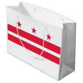 Staatsflagge der Washington DC Große Geschenktüte (Rückseite Schrägansicht)