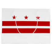 Staatsflagge der Washington DC Große Geschenktüte (Rückseite)