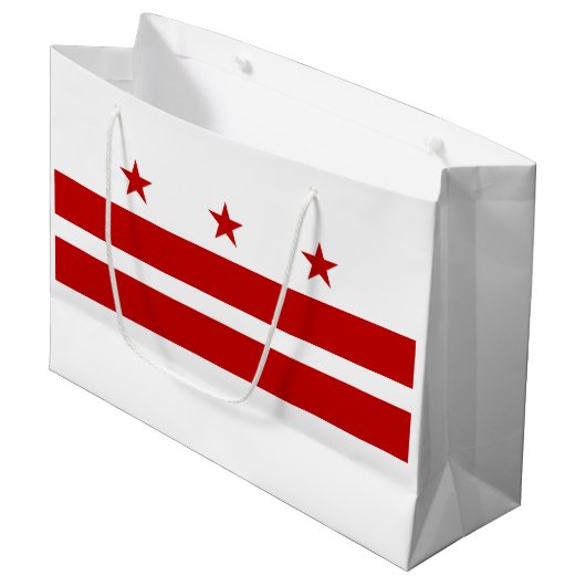 Staatsflagge der Washington DC Große Geschenktüte (Vorderseite Schrägansicht)