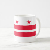 Staatsflagge der Washington DC Kaffeetasse (VorderseiteRechts)
