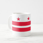 Staatsflagge der Washington DC Kaffeetasse (Vorderseite Links)