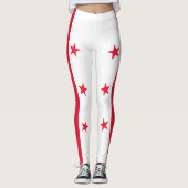 Staatsflagge der Washington DC Leggings (Vorderseite)