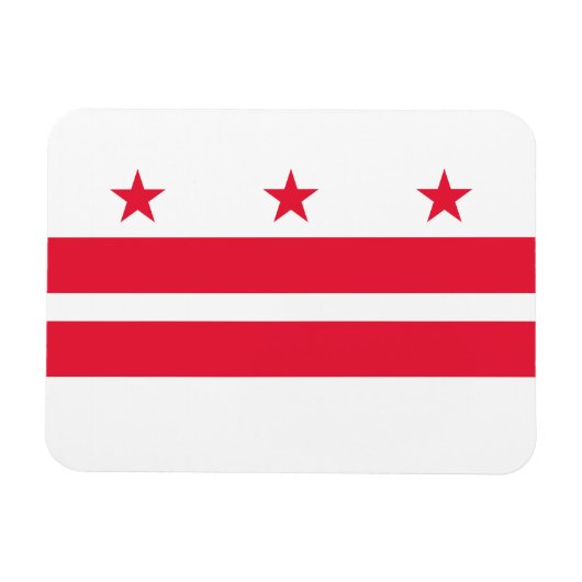 Staatsflagge der Washington DC Magnet (Horizontal)
