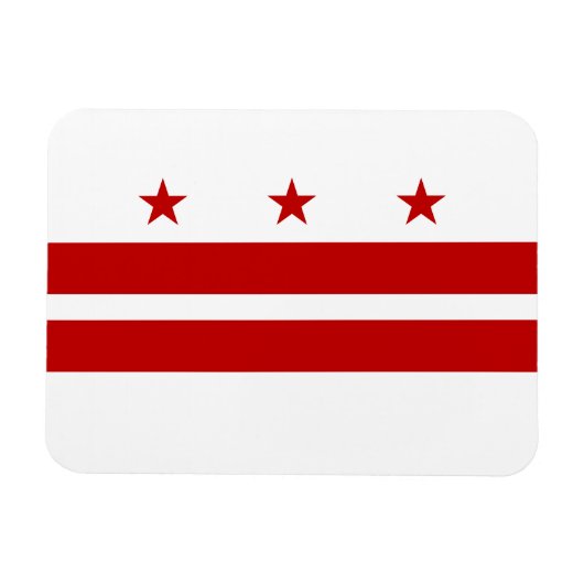 Staatsflagge der Washington DC Magnet (Horizontal)