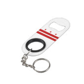 Staatsflagge der Washington DC Mini Flaschenöffner (Rückseite Schrägansicht)