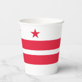 Staatsflagge der Washington DC Pappbecher (Rückseite)