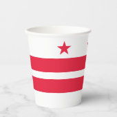 Staatsflagge der Washington DC Pappbecher (Vorderseite)