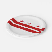 Staatsflagge der Washington DC Pappteller (Schrägansicht)