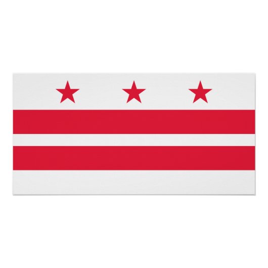 Staatsflagge der Washington DC Poster (Vorderseite)