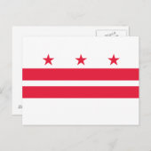 Staatsflagge der Washington DC Postkarte (Vorne/Hinten)