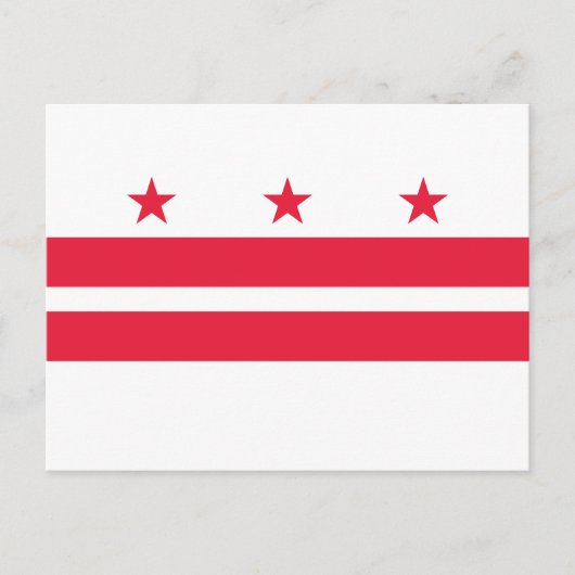 Staatsflagge der Washington DC Postkarte (Vorderseite)