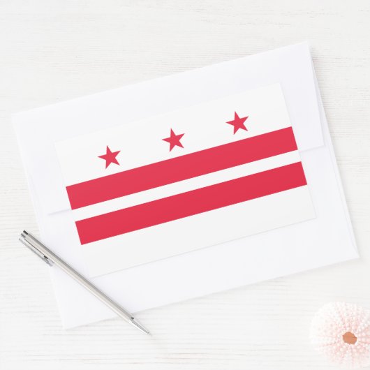 Staatsflagge der Washington DC Rechteckiger Aufkleber (Umschlag)