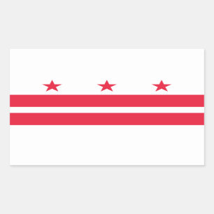 Staatsflagge der Washington DC Rechteckiger Aufkleber