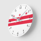 Staatsflagge der Washington DC Runde Wanduhr (Winkel)