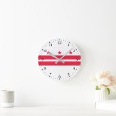 Staatsflagge der Washington DC Runde Wanduhr (Zuhause)