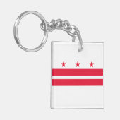 Staatsflagge der Washington DC Schlüsselanhänger (Vorderseite links)