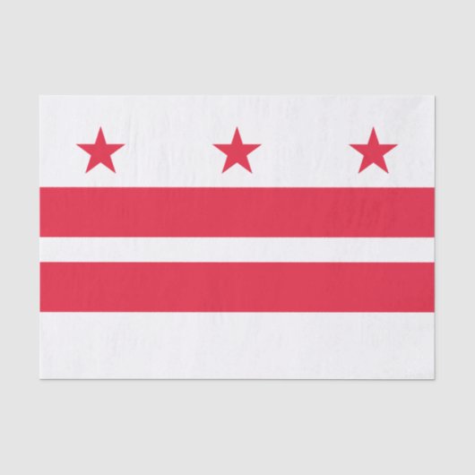 Staatsflagge der Washington DC Seidenpapier (Vorderseite)