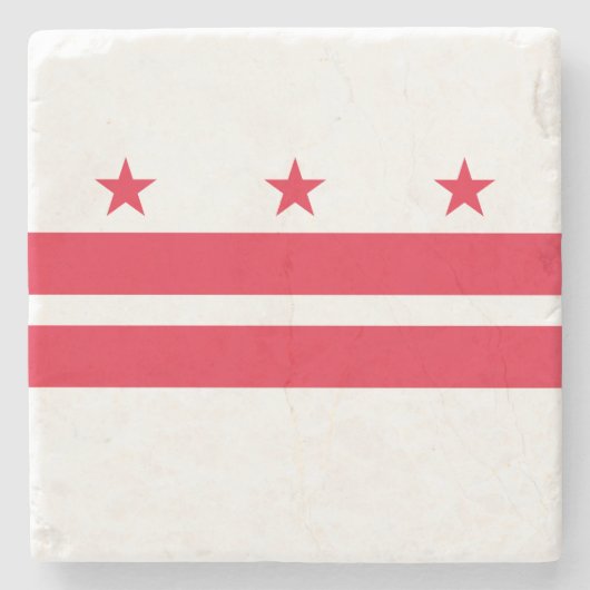 Staatsflagge der Washington DC Steinuntersetzer (Vorderseite)