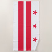 Staatsflagge der Washington DC Strandtuch (Vorderseite)