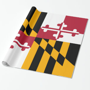 Staatsflagge des dynamischen Maryland Geschenkpapier