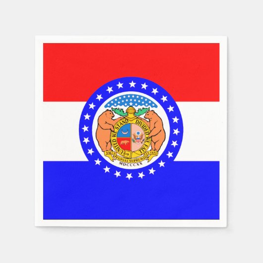 Staatsflagge des Missouri Paper Party Napkins Serviette (Vorderseite)