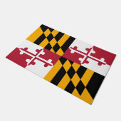 Staatsflagge des pulsierenden Maryland Fußmatte (Schrägansicht)