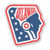 Staatsflagge des Retro-Delaware Aufkleber (Vorderseite)