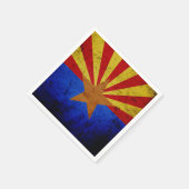Staatsflagge des Schwarzen Grunge Arizona Serviette (Ecke)