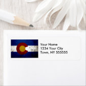 Staatsflagge des Schwarzen Grunge Colorado (Insitu)