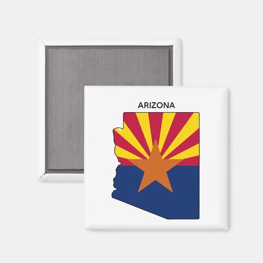 Staatsflagge des Staat Arizona Magnet (Vorderseite/Rückseite)