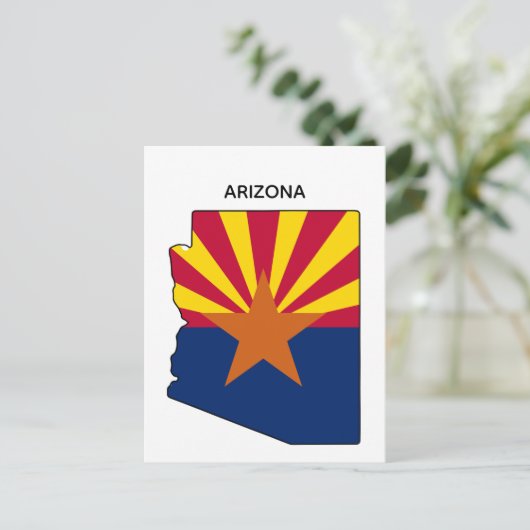 Staatsflagge des Staat Arizona Postkarte (Stehend Vorderseite)