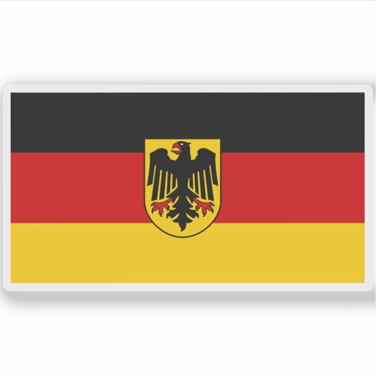 Staatsflagge Deutschlands und Staatsflagge und Mil Aufkleber (Vorderseite)