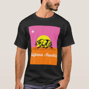 Staatsflagge Endloser Sommer in Kalifornien T-Shirt