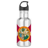 Staatsflagge Florida Edelstahlflasche (Vorderseite)