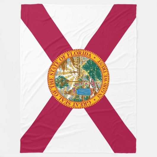 Staatsflagge Florida Fleecedecke (Vorderseite)