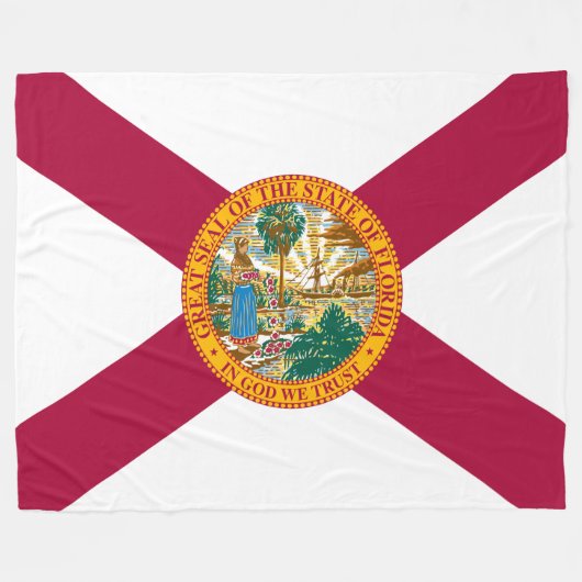 Staatsflagge Florida Fleecedecke (Vorderseite (Horizontal))