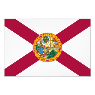 Staatsflagge Florida Fotodruck