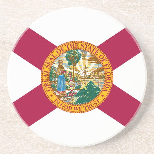 Staatsflagge Florida Getränkeuntersetzer (Vorne)