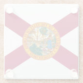 Staatsflagge Florida Glasuntersetzer (Rückseite)