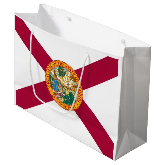 Staatsflagge Florida Große Geschenktüte (Vorderseite Schrägansicht)