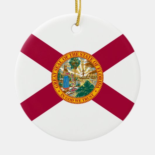 Staatsflagge Florida Keramik Ornament (Vorne)