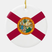 Staatsflagge Florida Keramik Ornament (Hinten)