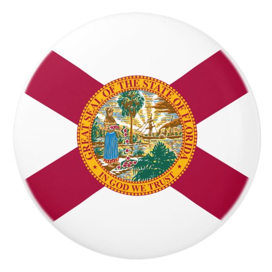 Staatsflagge Florida Keramikknauf (Vorderseite)