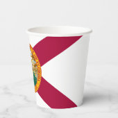 Staatsflagge Florida Pappbecher (Rückseite)