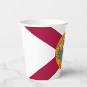 Staatsflagge Florida Pappbecher (Vorderseite)