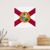 Staatsflagge Florida Poster (Küche)