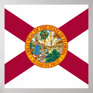 Staatsflagge Florida Poster